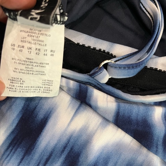 [US10]Miraclesuit Blue Waves Tankini Top - Picture 6 of 6